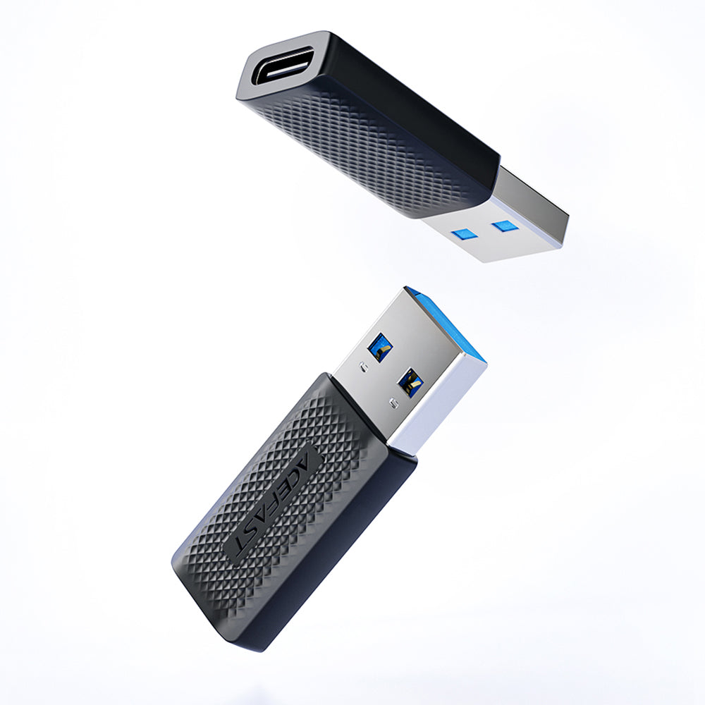 Adaptateur de Données et de Chargement USB-C - USB-A Acefast J2, Noir