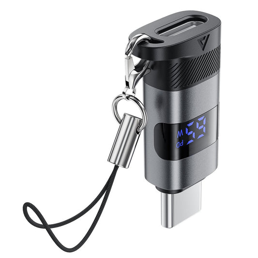 Adaptateur de Données et de Charge USB-C - USB-C Acefast J9 Display, Gris