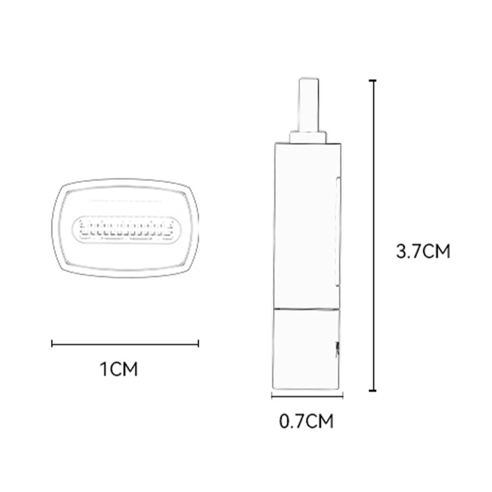 Adaptateur de Données et de Charge USB-C - USB-C Yesido GS24 Display, Gris