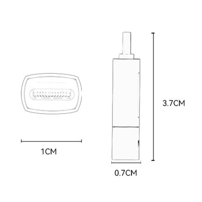 Adaptateur de Données et de Charge USB-C - USB-C Yesido GS24 Display, Gris