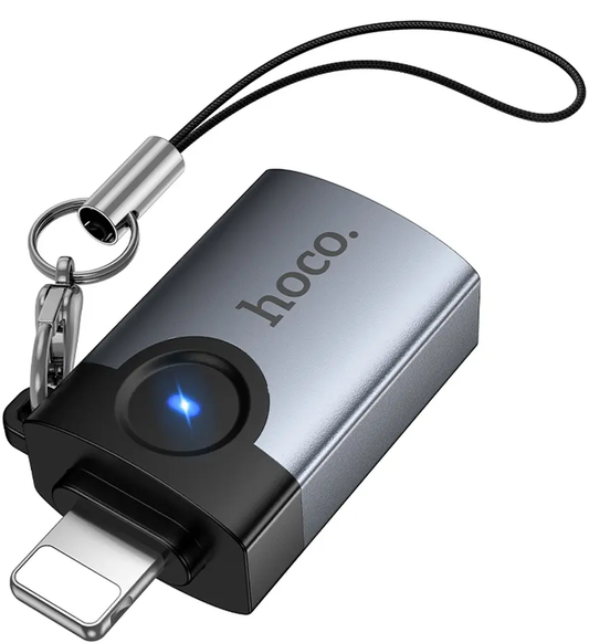 Adaptateur OTG Lightning - USB-A HOCO UA46, Gris
