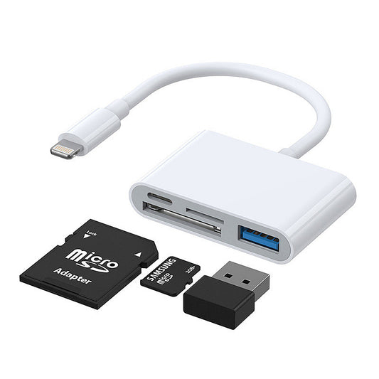 Joyroom OTG Lightning - USB-A / microSD Joyroom, blanc S-H142