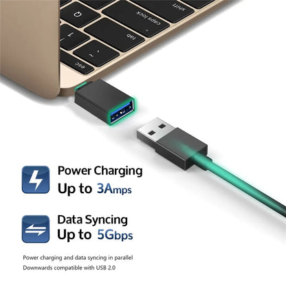 Adaptateur OTG microUSB / USB-C - USB-A Techsuit A13 DuoVoltX, Gris, Lot de 2 pièces