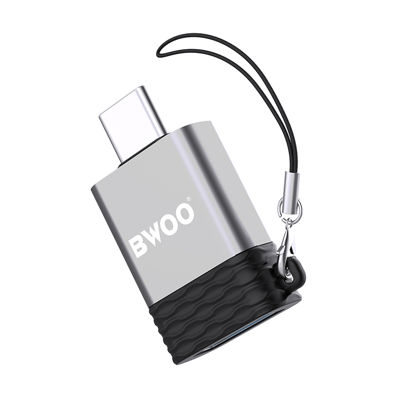 OTG USB-A - USB-C Adapter BWOO BZ-35, Gray