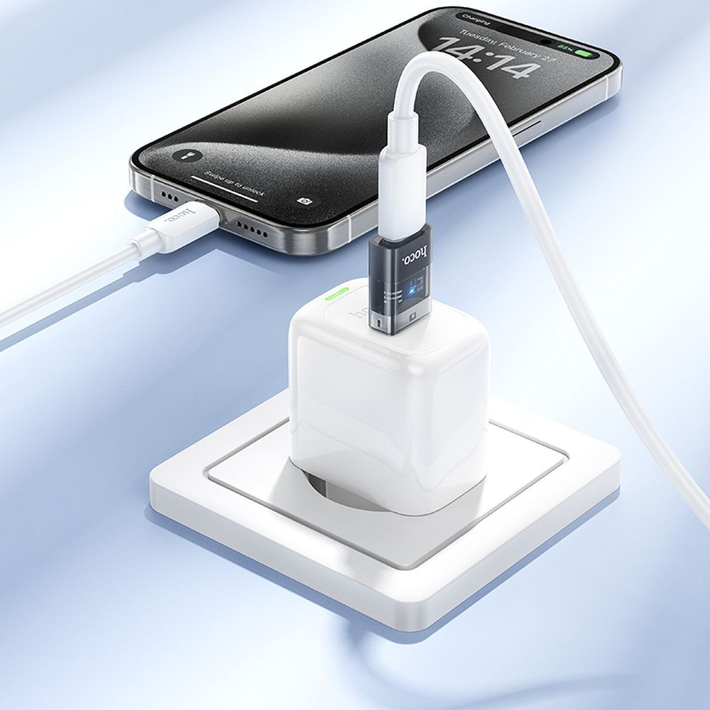 Adaptateur de Données et de Charge USB-C - USB-A HOCO UA36C, Noir