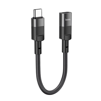 HOCO U107 Adaptateur de données et de charge Lightning - USB-C HOCO U107, 0,1 m, noir 