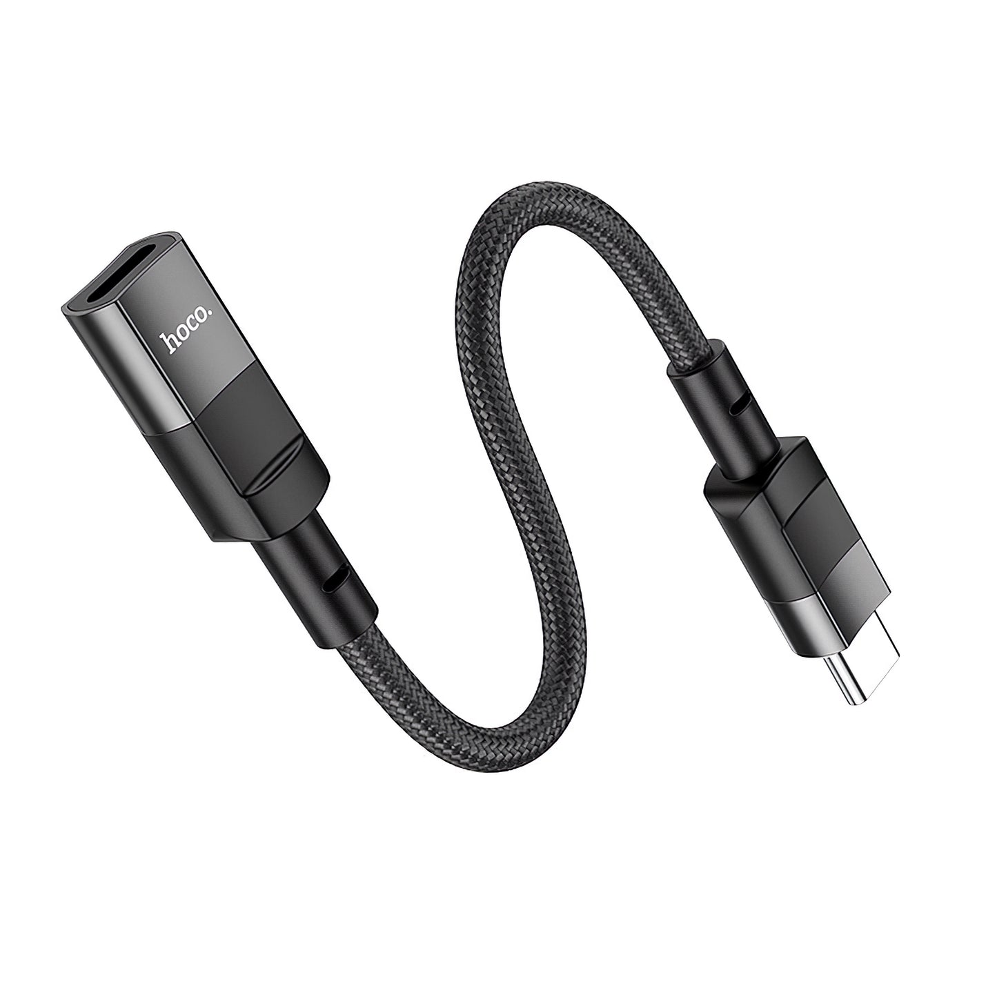 HOCO U107 Adaptateur de données et de charge Lightning - USB-C HOCO U107, 0,1 m, noir 