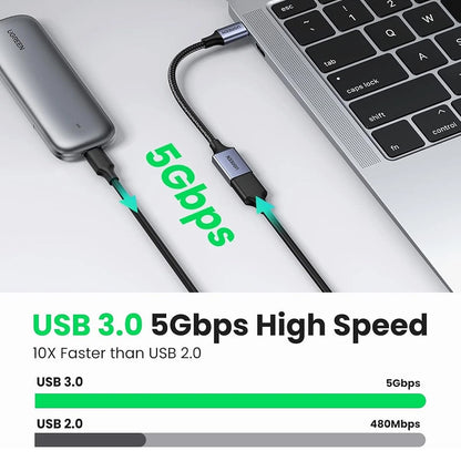 Adaptateur OTG USB-C - USB-A UGREEN US378 (70889), Gris