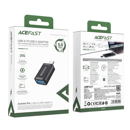 Adaptateur OTG USB-C - USB-A Acefast J1, Noir