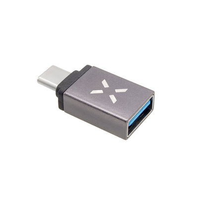 OTG USB-C to USB-A Fixed Adapter, Gray