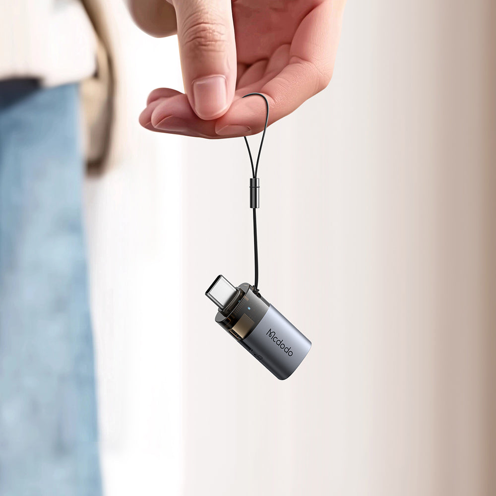 Lecteur de carte USB-C McDodo OT-7600, USB-A (OTG) - microSD, Noir