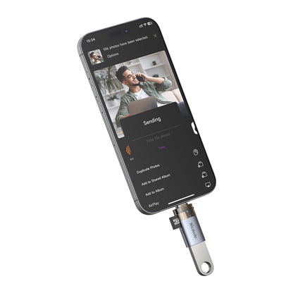 Lecteur de carte USB-C McDodo OT-7600, USB-A (OTG) - microSD, Noir