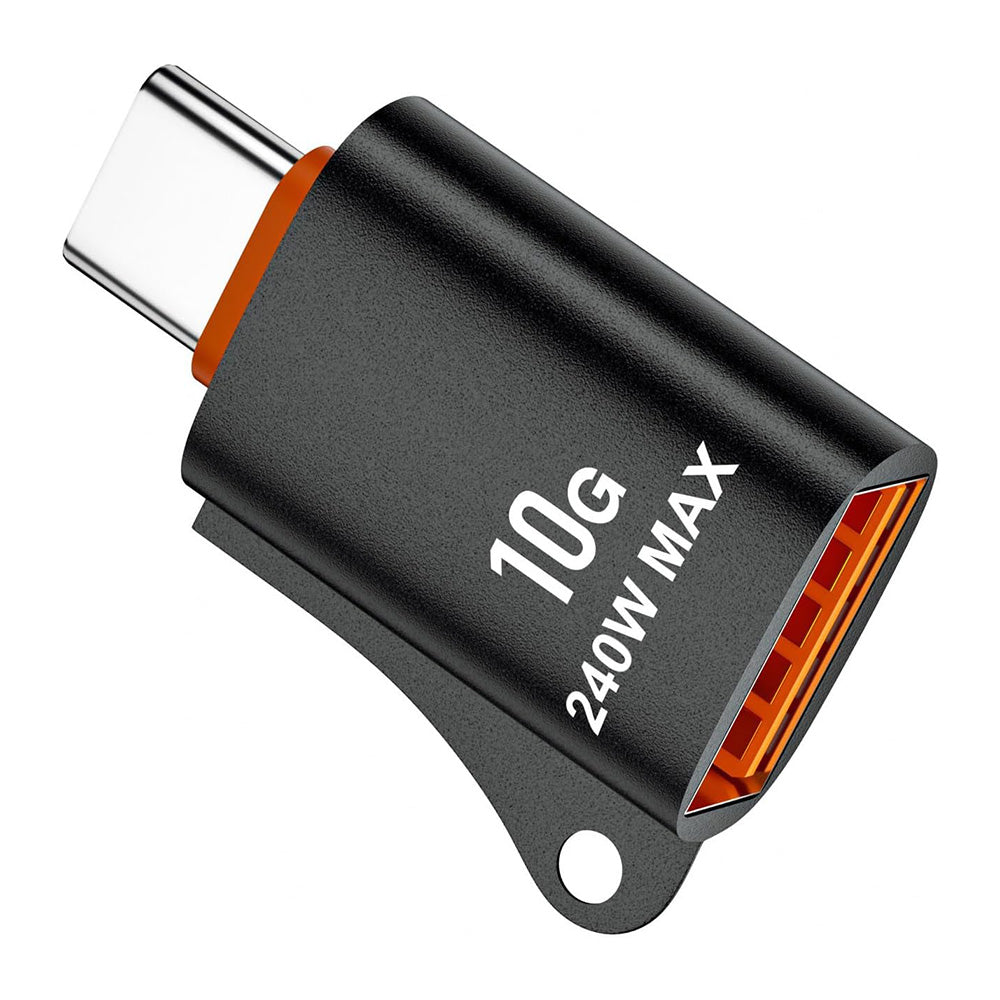 Adaptateur OTG USB-C - USB-A Techsuit A1 HyperPort, Noir Orange
