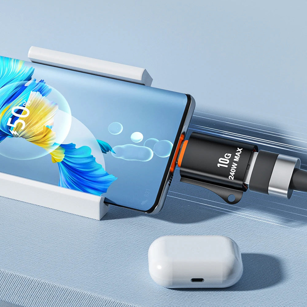 Adaptateur OTG USB-C - USB-A Techsuit A1 HyperPort, Noir Orange