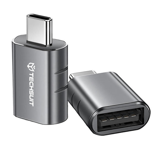 Adaptateur OTG USB-C - USB-A Techsuit A10 SlateVolt, Gris
