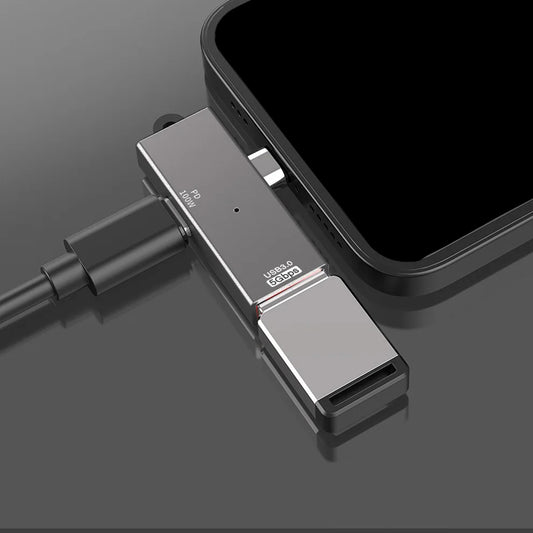 Adaptateur OTG USB-C - USB-A Techsuit A21, Gris