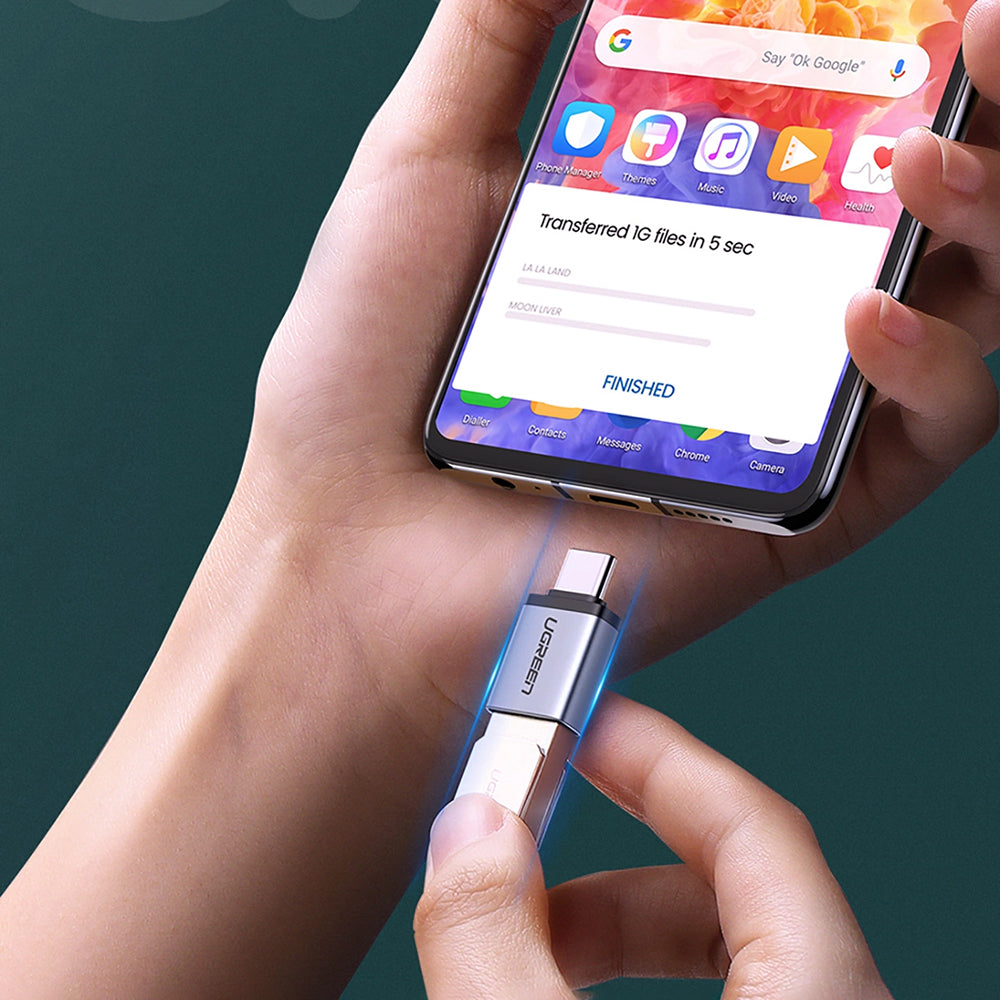 Adaptateur OTG USB-C - USB-A UGREEN US270 (50283), Gris