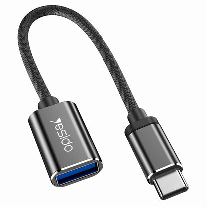 Adaptateur OTG USB-C - USB-A Yesido GS01, Noir