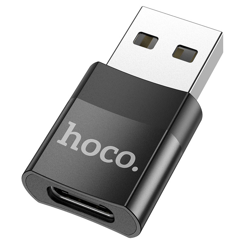 Adaptateur de données et de charge USB-C - USB-A HOCO UA17, noir