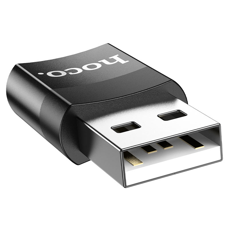 Adaptateur de données et de charge USB-C - USB-A HOCO UA17, noir