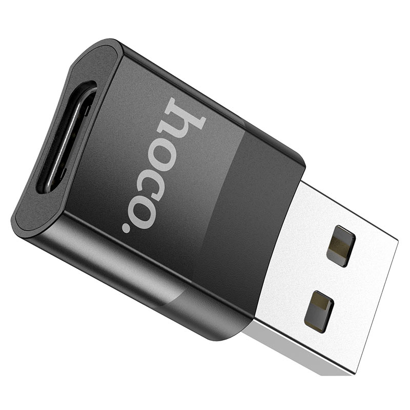 Adaptateur de données et de charge USB-C - USB-A HOCO UA17, noir