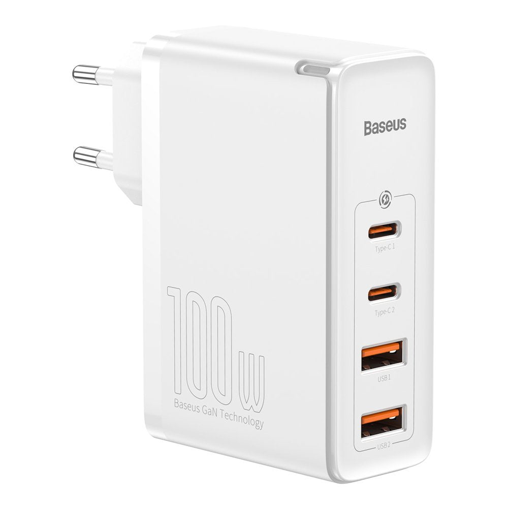 Chargeur réseau Baseus GaN2 Pro, 100W, 3A, 2 x USB-A - 2 x USB-C, blanc CCGAN2P-L02