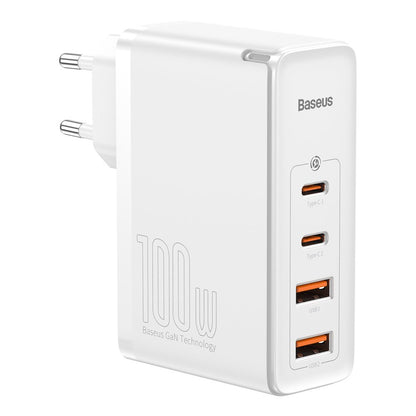 Chargeur réseau Baseus GaN2 Pro, 100W, 3A, 2 x USB-A - 2 x USB-C, blanc CCGAN2P-L02