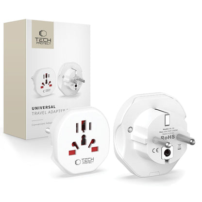 Adaptateur réseau Tech-Protect US / UK / AU / AU / FI / CN - Europe, blanc 