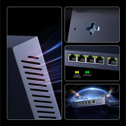 Switch Réseau UGREEN 35048EU, 5 x RJ45, Gris