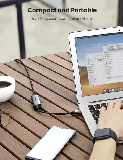 Carte réseau UGREEN CM209, RJ45, USB, Gris