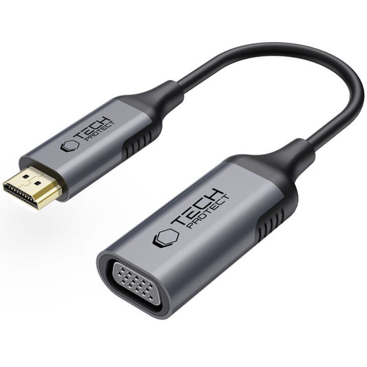 Adaptateur Vidéo Tech-Protect Ultraboost, VGA - HDMI, 1080P, Noir