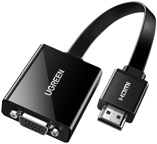 Adaptateur Vidéo UGREEN CM611 (90813), HDMI - VGA, 1080P, Noir