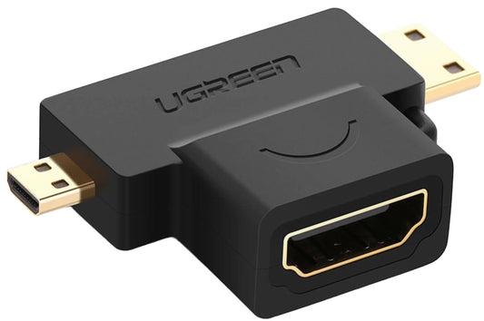 Adaptateur Vidéo UGREEN HD129, miniHDMI / microHDMI - HDMI, 1080P, Noir