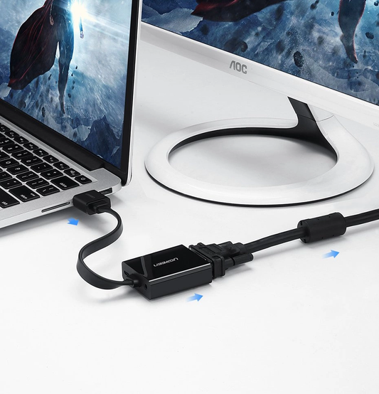 Adaptateur Vidéo UGREEN MM103 (40248), HDMI - VGA, 1080P, Noir