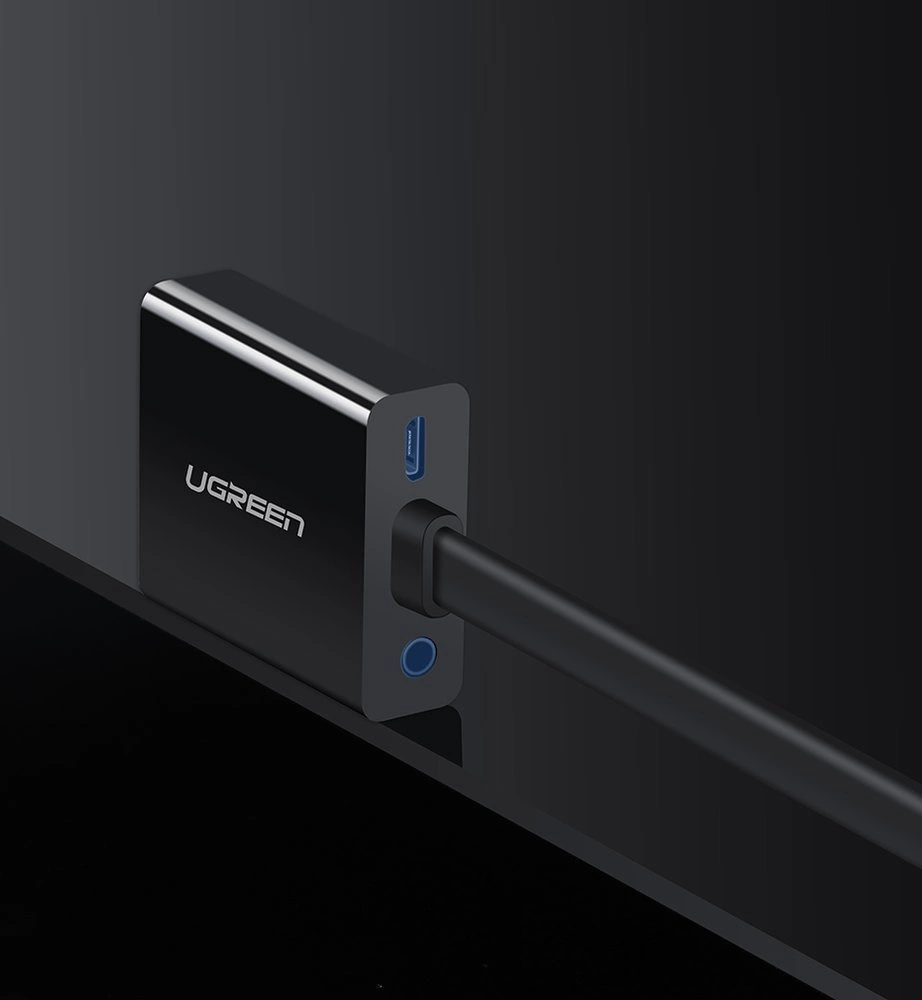 Adaptateur Vidéo UGREEN MM103 (40248), HDMI - VGA, 1080P, Noir