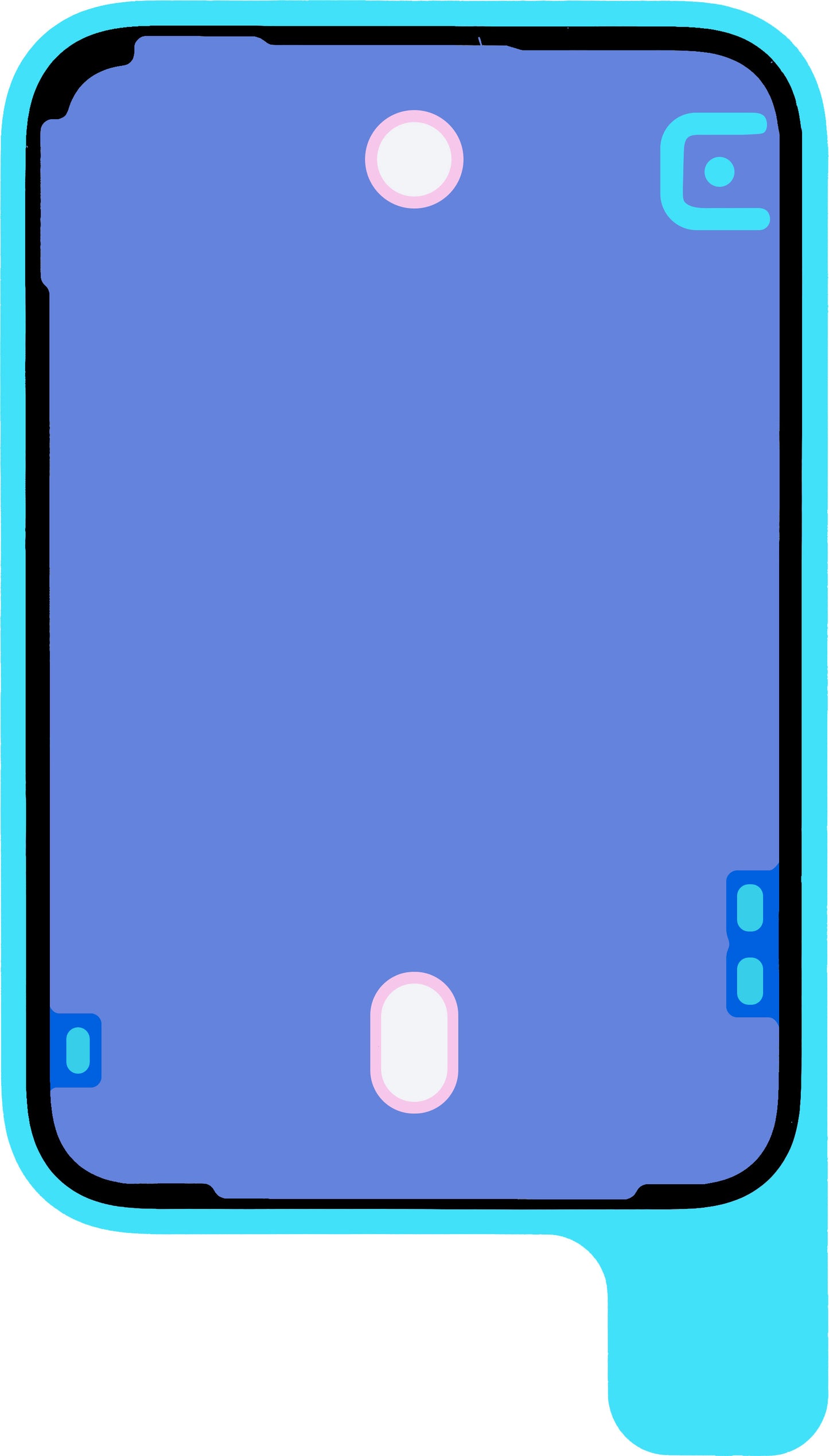 Adhésif Couvercle Batterie Apple iPhone 17 Pro, Service Pack 923-12849