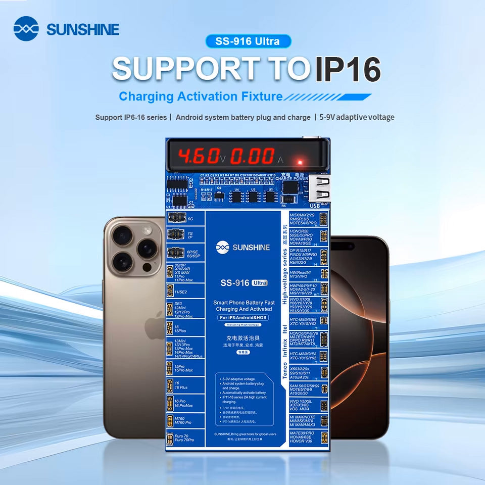 Chargeur Sunshine SS-916 Ultra pour séries Apple iPhone / Android
