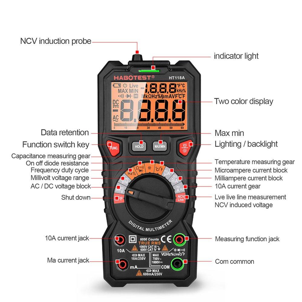 Appareil de Mesure Numérique Habotest HT118A