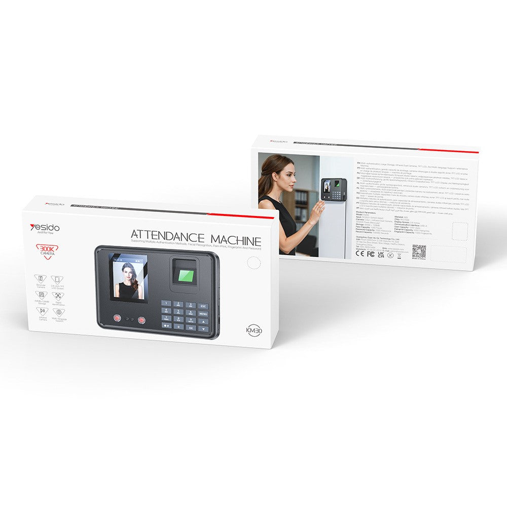 Appareil de Pointage Biométrique Yesido KM30, Noir