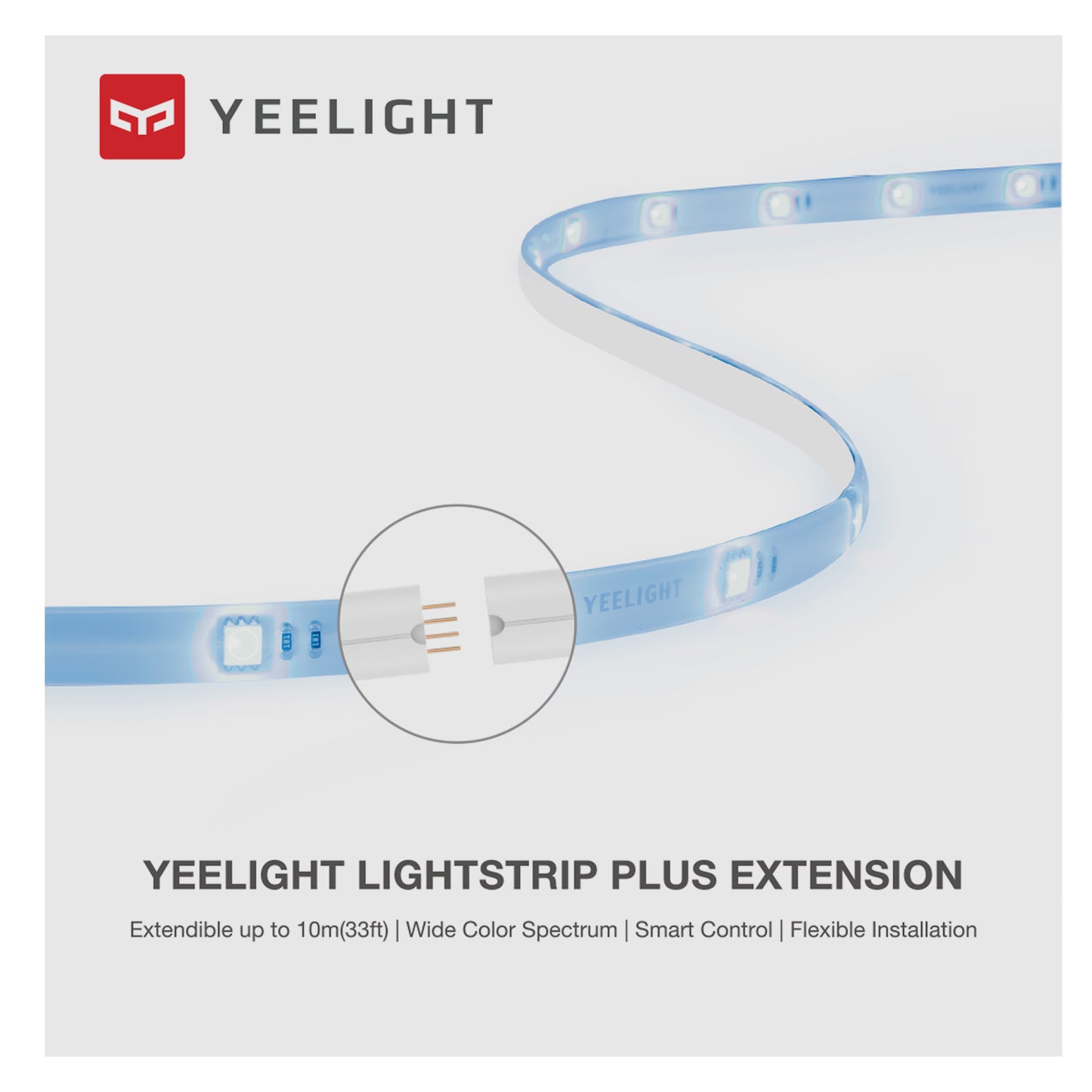 Yeelight Bande LED, Extension, RVB, 1m, Blanc GPX4015RT 