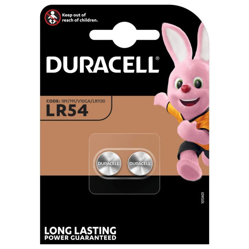 Pile Duracell, LR54, Lot de 2 pièces