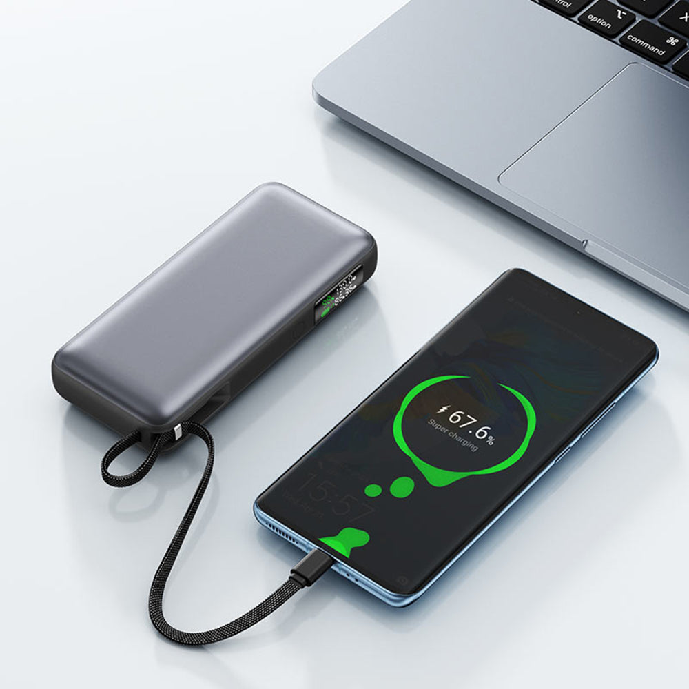 Batterie Externe Acefast M22, 20000mAh, 130W, QC + PD, 1 x USB-A - 2 x USB-C, Noire