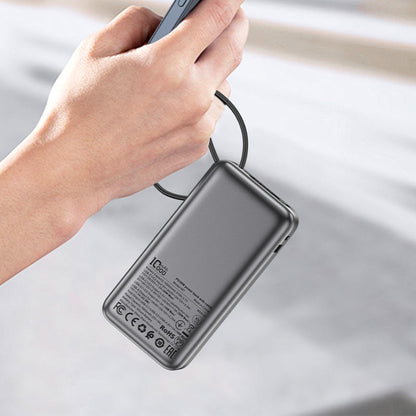 Batterie Externe Acefast M7, 10000mAh, 30W, QC + PD, 1 x USB-A - 2 x USB-C, Noire.