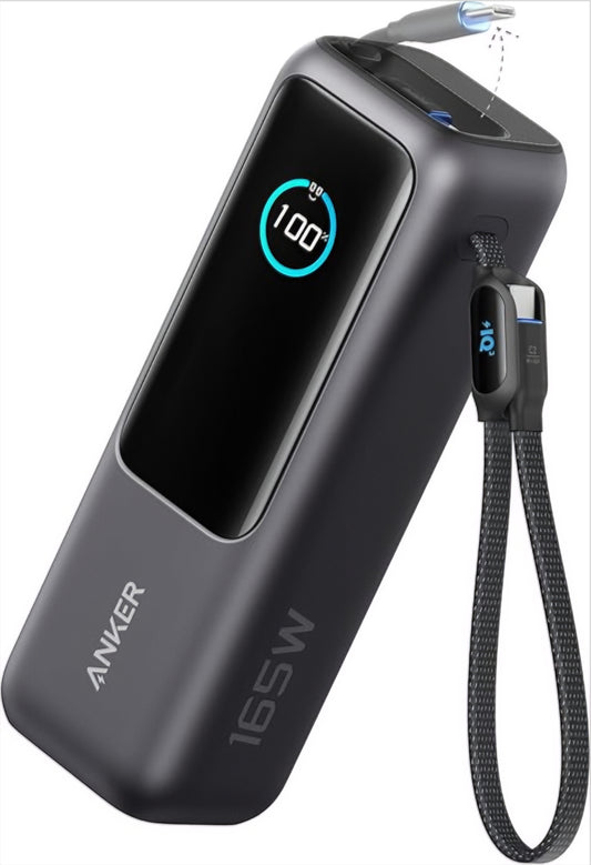 Batterie Externe Anker, 25000mAh, 165W, QC + PD, 1 x USB-A - 3 x USB-C, Gris, Reconditionnée A1695H11