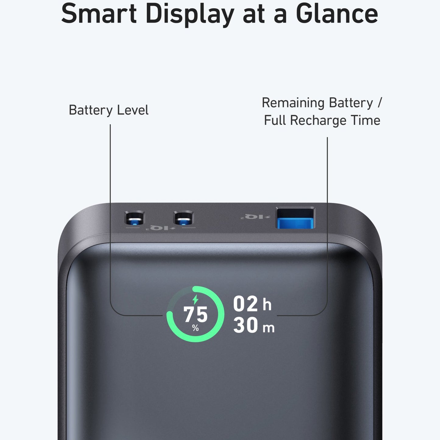 Batterie Externe Anker 533, 10000mAh, 30W, QC + PD, 1 x USB-A - 2 x USB-C, Noire A1256G11
