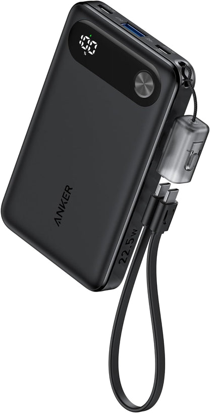 Batterie externe Anker PowerCore, 10000mAh, 22.5W, QC + PD, 1 x USB-A - 2 x USB-C, Noir A1257G11 