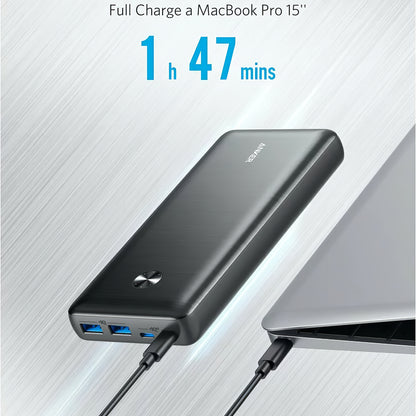 Anker PowerCore III Elite Batterie externe, 25600mAh, 87W, QC + PD, 2 x USB-A - 2 x USB-C, Noir A1291H11 