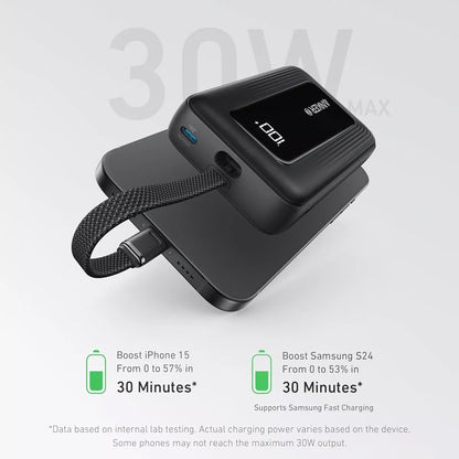 Batterie Externe Anker Zolo, 20000mAh, 30W, QC + PD, 1 x USB-A - 2 x USB-C, Noire A1689H11