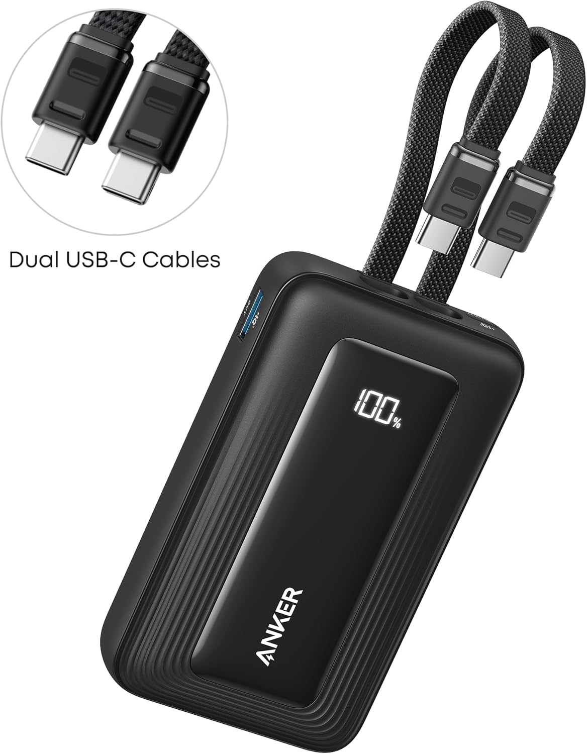 Batterie Externe Anker Zolo, 10000mAh, 35W, QC + PD, 1 x USB-A - 2 x USB-C, Noire A1680H12