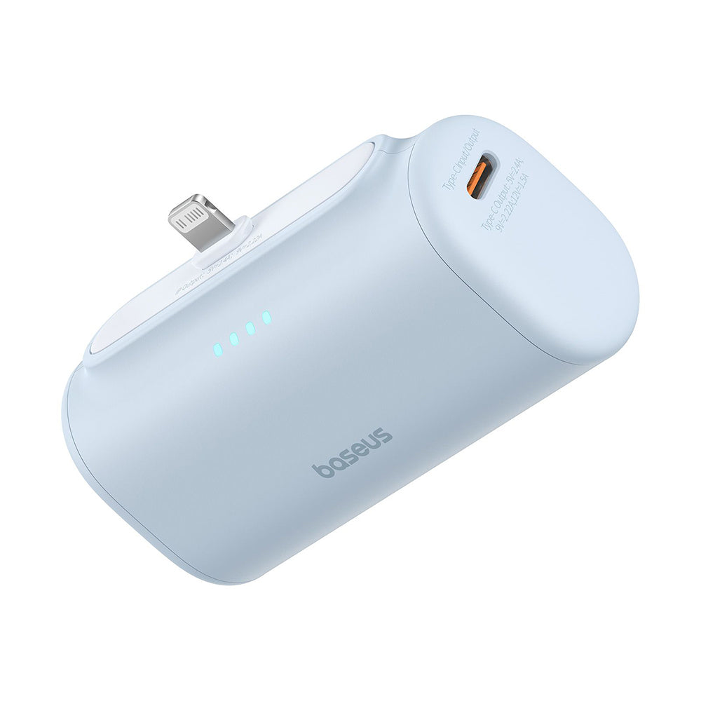 Batterie Externe Baseus Compact, 5000mAh, 20W, PD, 1 x Lightning - 1 x USB-C, Bleue P10068307313-00